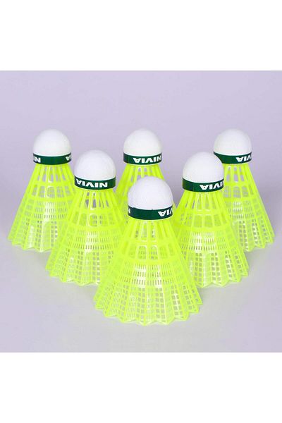 Nivia 701 Nylon Badminton Shuttlecocks (Yellow, Medium Speed)  | High Quality