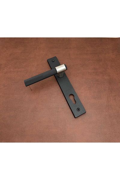 KOLDOOR Black Inox Luxury Punch Mat - Mirrored Steel Door, Left Push One Way