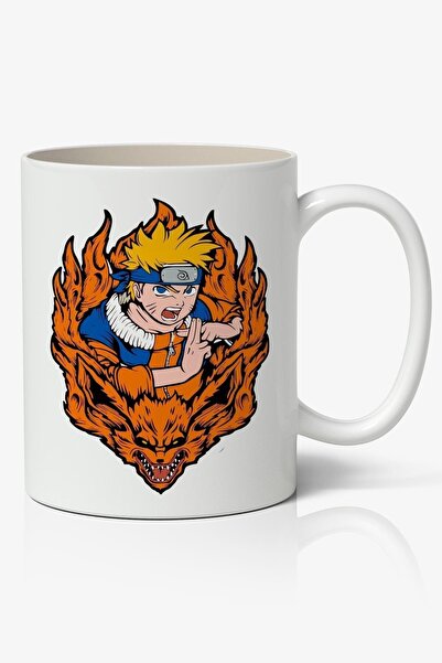 Toyaso كوب أبيض بطابع Naruto Uzamaki - شخصية الرسوم المتحركة