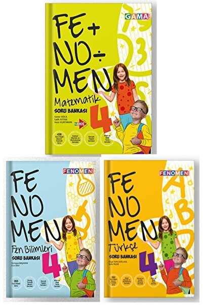 Gama Yayınları Fenomen 4. Sınıf 3 Kitap Set Matematik Türkçe Fen Bilimleri So...