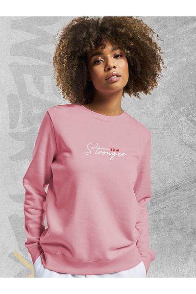 WEARTEX Unisex Oversize Sweatshirt - Crew Neck, Stay Stronger Print, Hoodie