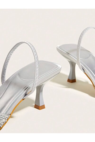 DUXAL SHOES Gale Pearl Detailed Open Back Heeled Shoes