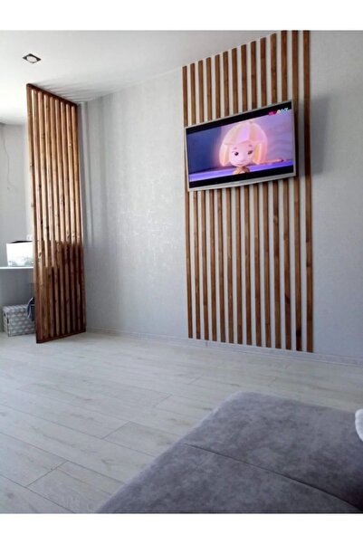 exalted hawk 50cm X 5 Cm Duvar Panelleri Iskandinav Duvar Çıtası Kemençe Kahverengi (10 ADET)