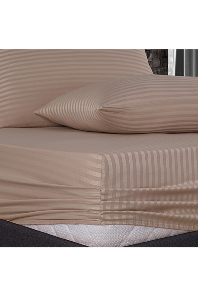 Güvenal Helena Cotton Satin Sheet Set - Elastic Duvet Cover