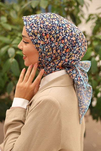 Silk Home Μαλακό βαμβακερό κασκόλ με σχέδιο γαρύφαλλο