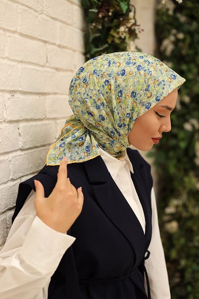 Silk Home Μαλακό βαμβακερό κασκόλ με μοτίβο γαρύφαλλου