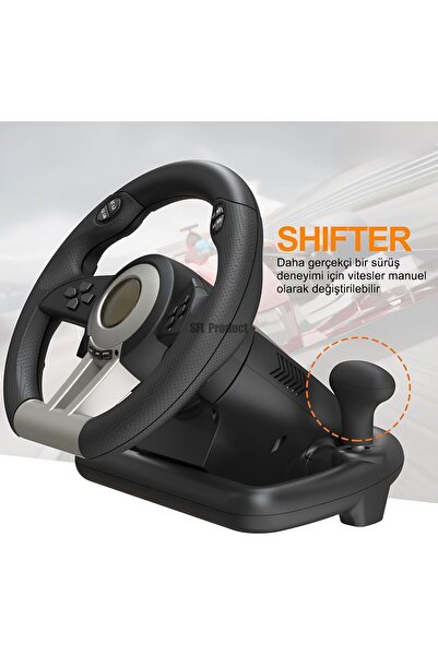SFL Product Direksiyon Seti Yarış Racing 180 Derece Wheel for NS,PC,PS3,PS4,PC.Andoid Xbox Series X ve XBox One