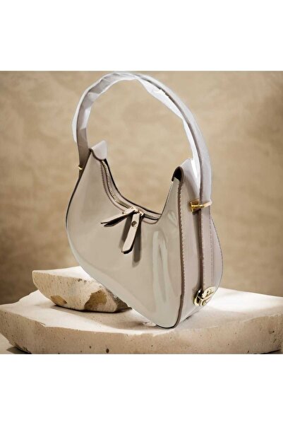 PNRSTİL Patent Leather Baguette - Adjustable Handle Women's Shoulder Bag