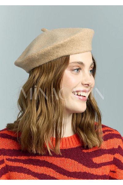 MinaCarin Set of 2 French Felt Beret - Red Mink
