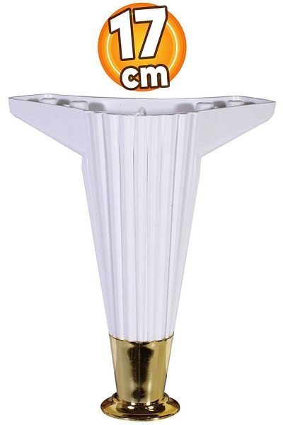 Badem10 Wetra Line 17 Cm - Mobilier din aur alb, scaun și picior de ridicare