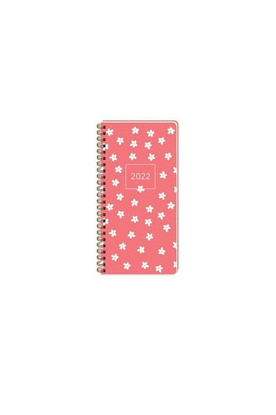 KESKİN COLOR Sharp Color 2022 Weekly Pocket Agenda Spiral 8x16 cm Tiny Daisy