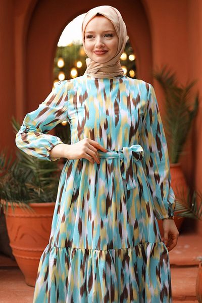 Gizce Leilla Turquoise Dress