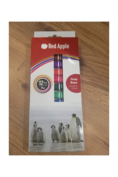 Red Apple Guaj Boya 12 Renk Tüplü
