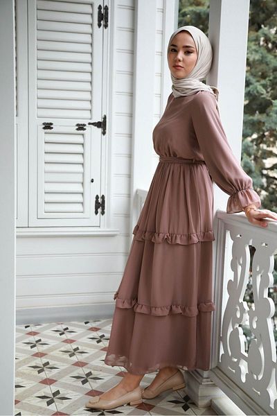 Gizce Γυναικείο φόρεμα σιφόν Monica Mink