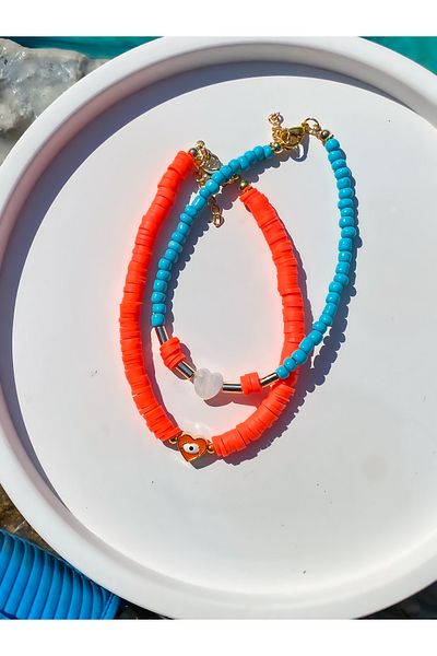Lucky Designs Summer Colorful Anklet Set / Multiple Anklet Set / Three Piece Set Anklet