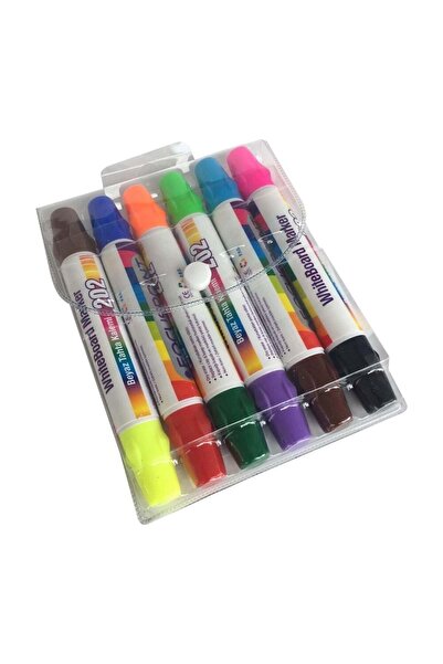 Focuspoint 202 Çift Uçlu Beyaz Tahta Kalemi Seti