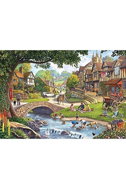Ks Puzzle لغز تدفق قرية الصيف 1000 قطعة