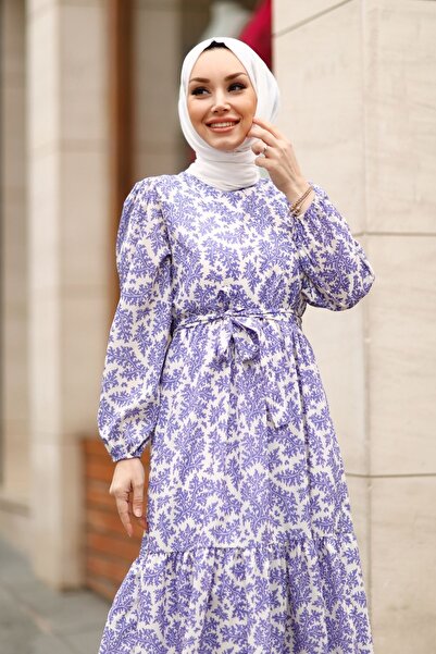 Gizce Medusa Lila Elbise