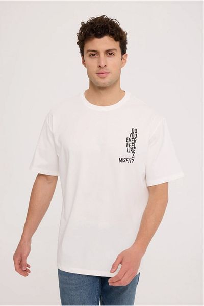 The Crow Ανδρικό μπλουζάκι με στάμπα Crew Neck Tc 9020