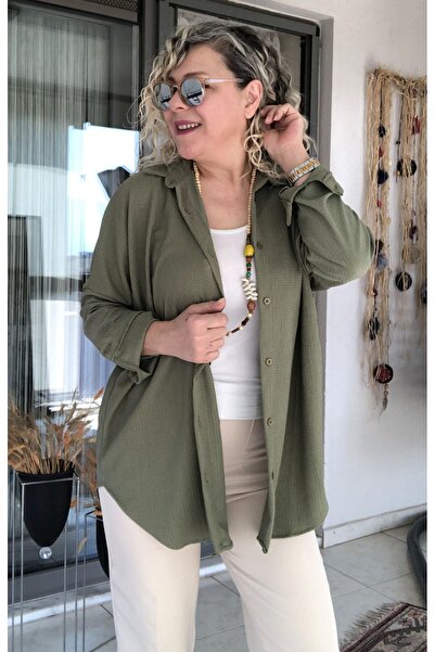 Dila Butik Krinkıl Kumaş Salaş Gömlek