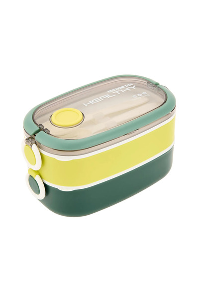 PERLAEVKAHVE 2 Layer Steel Food Container - Nutrition Container - 1.3 Lt