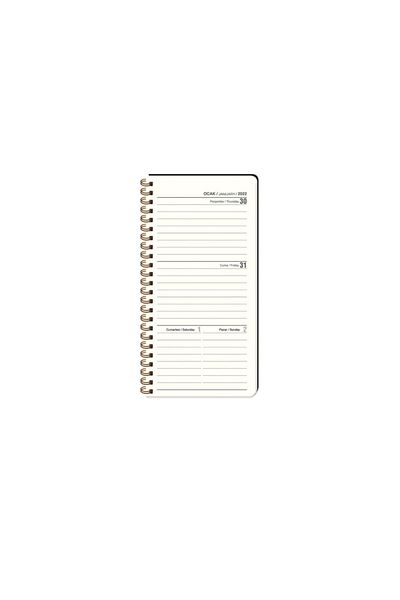 KESKİN COLOR Sharp Color 2022 Weekly Pocket Agenda Spiral 8x16 cm Tiny Daisy