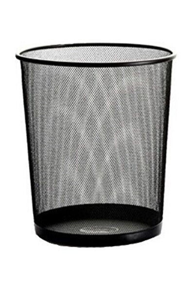 Ofica Метален перфориран кръгъл кош за боклук, черен, 26x22x28 см, Fts-30s Fx