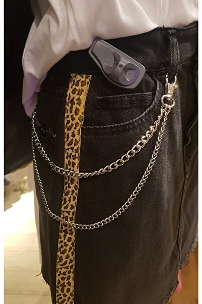 Nishstyle Unisex Aksesuar Ikili Zincir Basic Model Celik Pantolon Zinciri