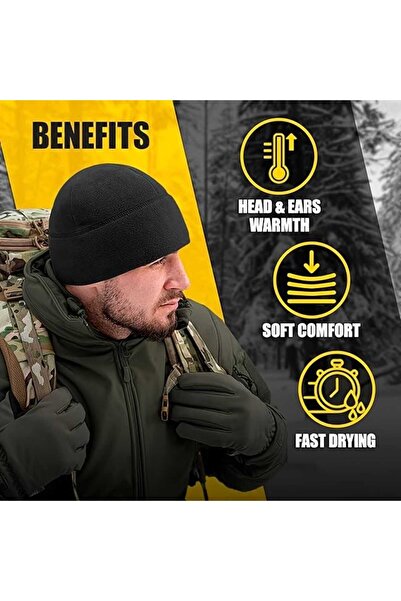 Gürhan Çorap Men's and Women's Unisex Thermal Fleece Beanie - Winter