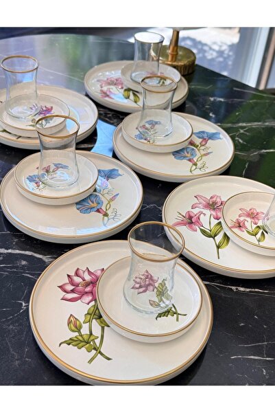 Onedekor Modern Mix 18 Piece Cake Tea Time Set