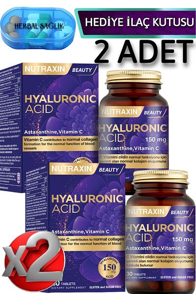Nutraxin 150 Mg Hyaluronic Acid - Astaxanthin and Vitamin C 30 Tablets