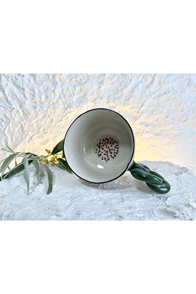 WindArtCeramic el yapımı seramik tasarım kirazli kupa