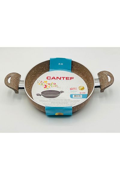 CANTEF 20 cm Teflon Pan - Fireproof and Non-Flammable, Double Handle