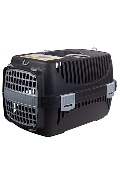 IRAK PLASTİK Plastik Taşıma Kabı No 1 32,5x48x31cm - Gri Kedi Köpek Taşıma Çantası