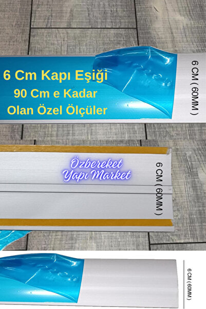 özbereketyapimarket Alüminyum 6 cm Kapı Eşik Profili Kapı Altı Çıtası Yapışka...