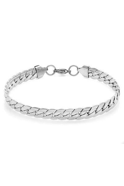 The Collection Unisex Urban Tarnish Resistant Silver Steel Bracelet