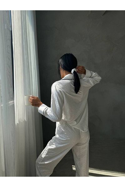 Kitty Homewear Σετ πιτζάμες με ελαστικό μπόξερ και πουκάμισο με λογότυπο Kitty Lw New Season