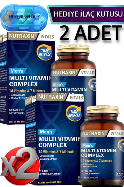 Nutraxin 2 Multivitamin for Men - Mineral Complex 60 Tablets