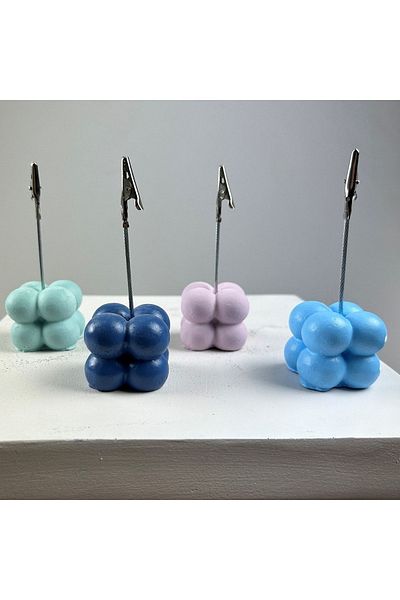 oasis decoration Bubble Note Holder Set of 4 ( Mint - Pink - Light Blue - Gray Blue)