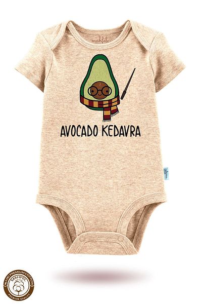 MAHFEL 2-Piece 100% Cotton Organic Printed Snap Fastener Baby Bodysuit