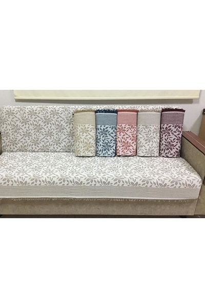 Life Line 170x220 cm Double Sided Non-Slip Daisy Cotton Sofa Cover - Anti-Sweat