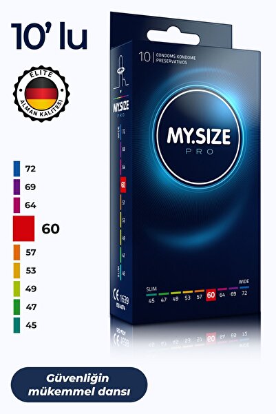 Mysize PRO Prezervatif - Alman Kalitesi - Ultra Ince - 10'lu - 60 Beden