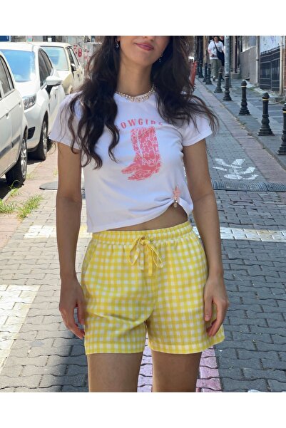 Moide Keten Karışımlı Pötikareli Boxer Şort