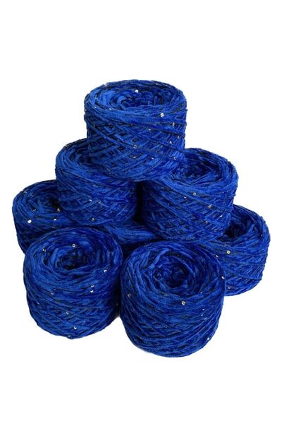 göçer Kadife Pullu:saks Lacivert Polyester Pullu Toplam 800gr