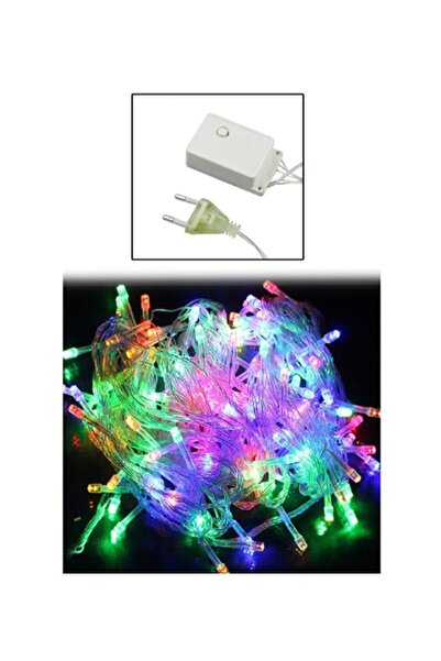 rkm store 10 Metre Rgb 100 Ledli Fişli 8 Fonksiyonlu Yılbaşı Ağacı Işığı Organizasyon Led Işık
