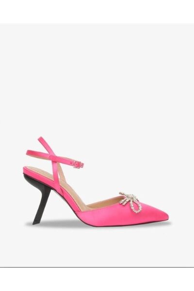 Taş Detaylı Saten Stiletto