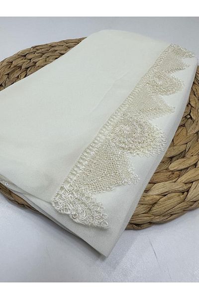 APAYDIN ÇEYİZ Cream Colored Needle Embroidery - Handcrafted and Mevlüt Cover, Gönen Işi