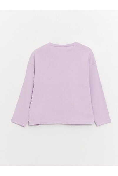 LC Waikiki Crew Neck - Dívčí pyžamový set s dlouhým rukávem s potiskem