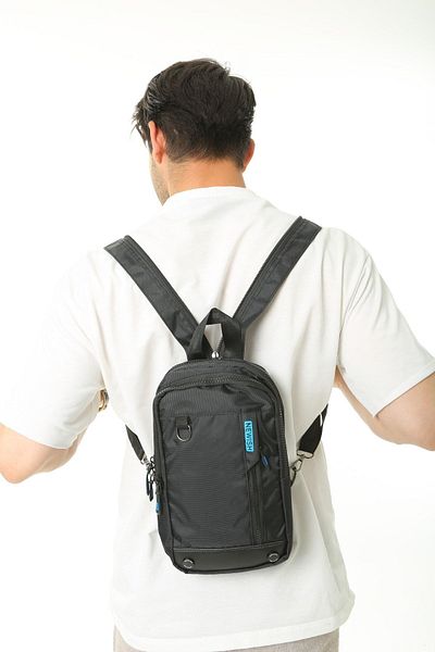fao polo Unisex Σταυρός & Στήθος και Μίνι Σακίδιο Πλάτης Μαύρο Χρώμα