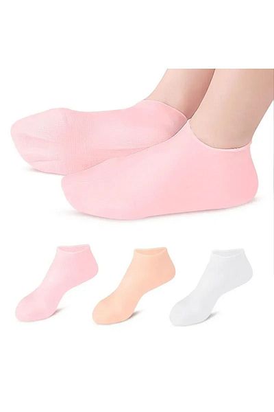SAVORYHOME Silicone Moisturizing Spa Gel Heel Socks Foot Care Socks